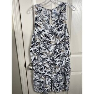 Old Navy Romper Floral Print Sleeveless Drawstring Waist Beach Vacation‎ XL